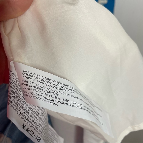 Moon River Blue & White Border Print Ruffle Tie Strap Midi Dress | Size S​ - Picture 11 of 11